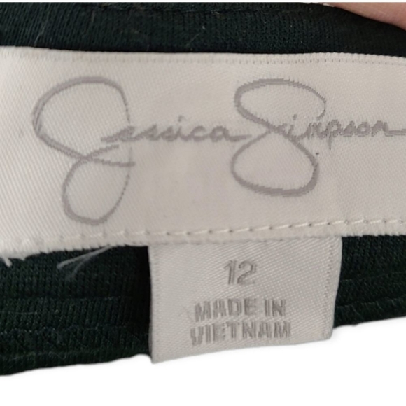 Jessica Simpson Green Ribbed Bottom Dress size 12 - Picture 7 of 7